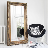 Carved Louis Mirror – Gold Statement Piece